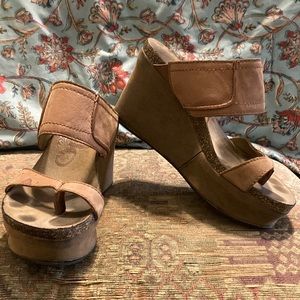OTBT Suede Wedge sandals in size 6.5